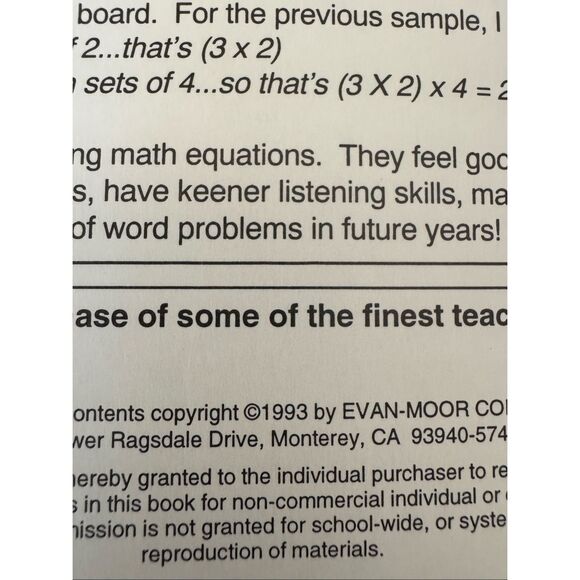 1993 Math for Spring Grades 1-2 elementary school extra large book 17x11”  90s 1 - Picture 6 of 6